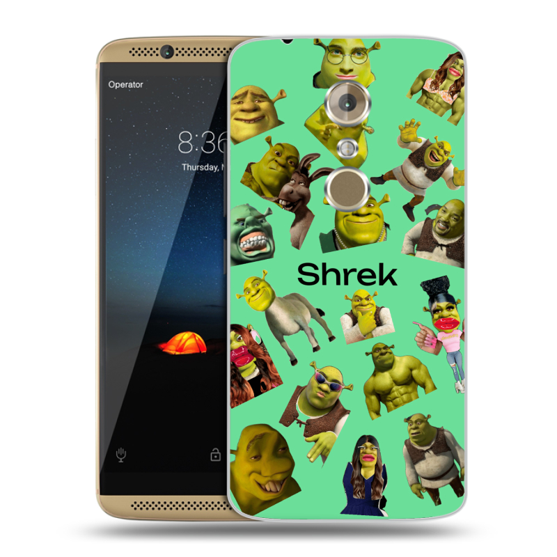 Пластиковый чехол на ZTE Axon 7 с принтом Шрек Shrek Пластиковый чехол на ZTE Axon 7 с принтом Шрек Shrek