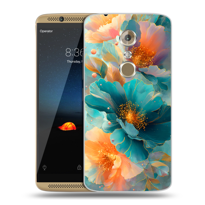 Пластиковый чехол на ZTE Axon 7 с принтом Цветы Пластиковый чехол на ZTE Axon 7 с принтом Цветы