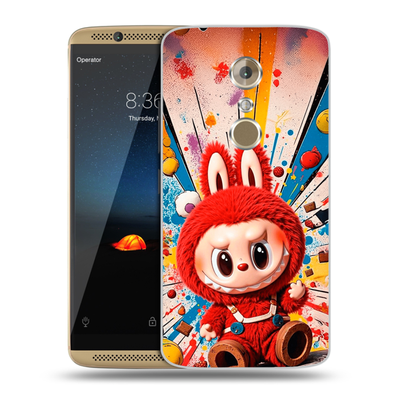 Пластиковый чехол на ZTE Axon 7 с принтом Labubu Лабубу Пластиковый чехол на ZTE Axon 7 с принтом Labubu Лабубу