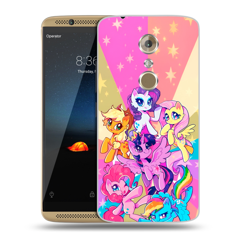 Пластиковый чехол на ZTE Axon 7 с принтом My little pony Дружба чудо Пластиковый чехол на ZTE Axon 7 с принтом My little pony Дружба чудо