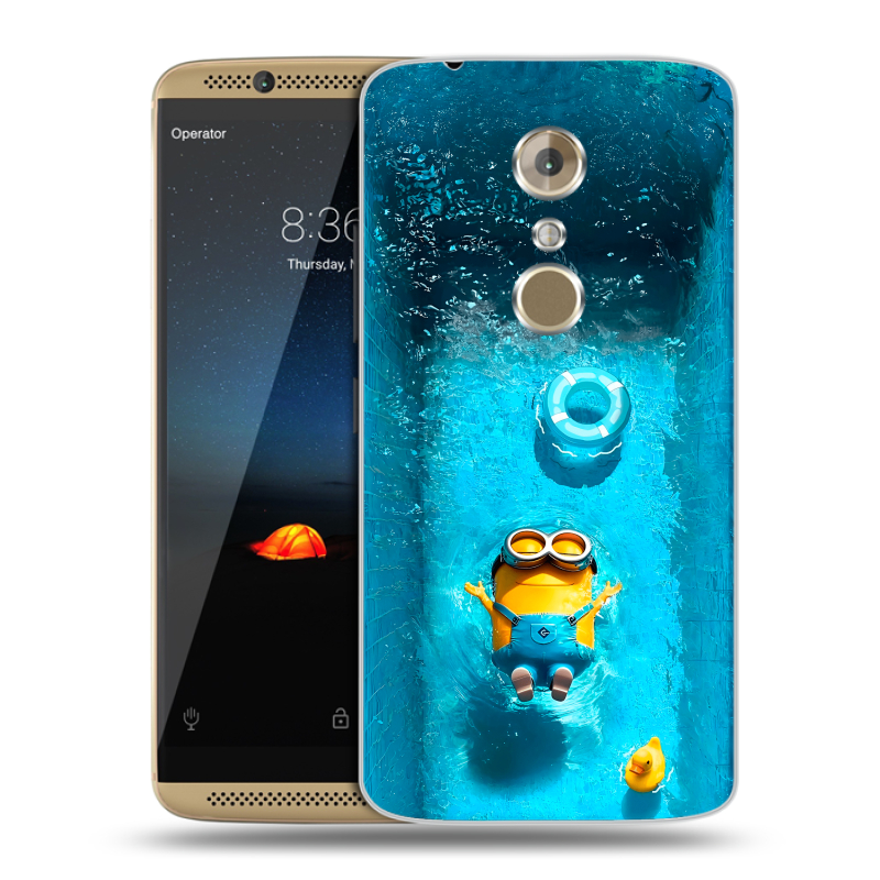 Пластиковый чехол на ZTE Axon 7 с принтом Миньоны Пластиковый чехол на ZTE Axon 7 с принтом Миньоны
