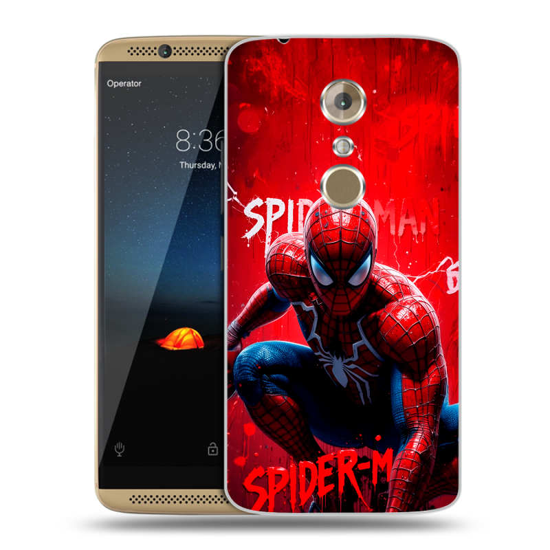 Пластиковый чехол на ZTE Axon 7 с принтом Spiderman Человек паук Пластиковый чехол на ZTE Axon 7 с принтом Spiderman Человек паук