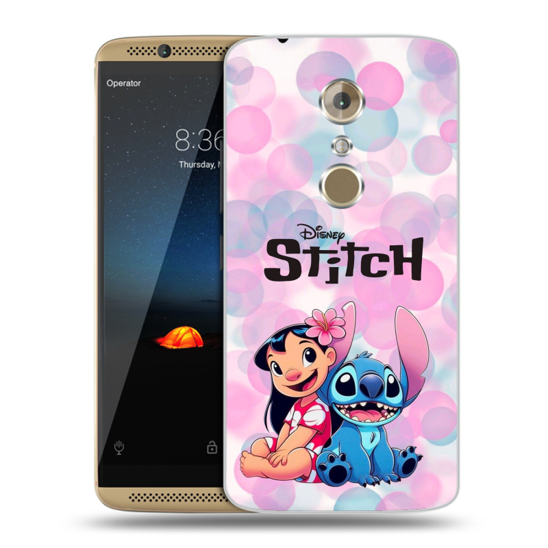 Пластиковый чехол на ZTE Axon 7 с принтом Лило и Стич Пластиковый чехол на ZTE Axon 7 с принтом Лило и Стич