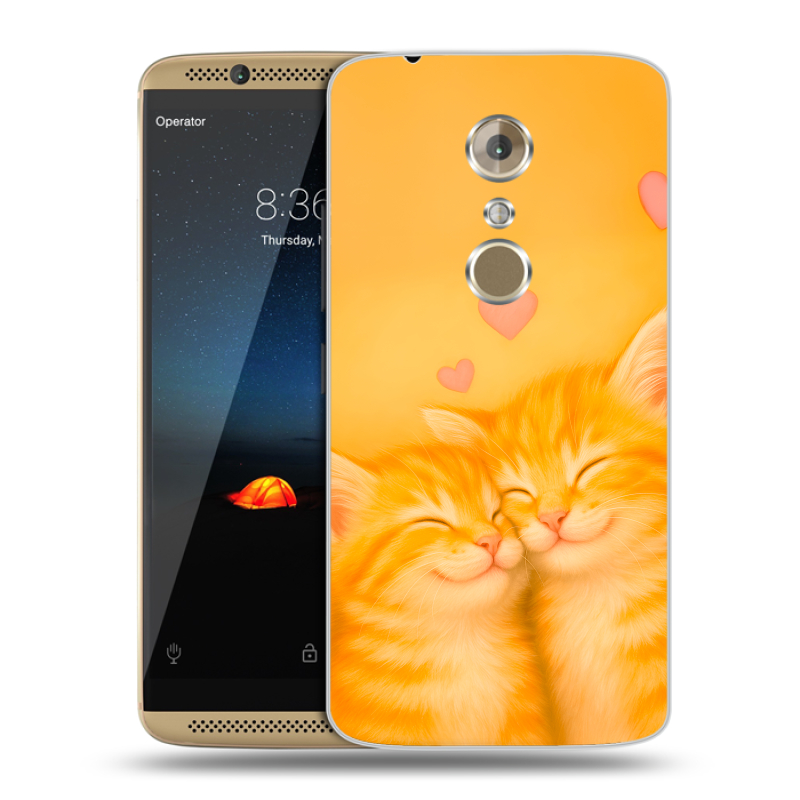 Пластиковый чехол на ZTE Axon 7 с принтом Милые котята Пластиковый чехол на ZTE Axon 7 с принтом Милые котята