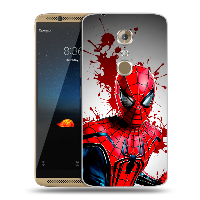 Пластиковый чехол на ZTE Axon 7 с принтом Spiderman Человек паук Пластиковый чехол на ZTE Axon 7 с принтом Spiderman Человек паук