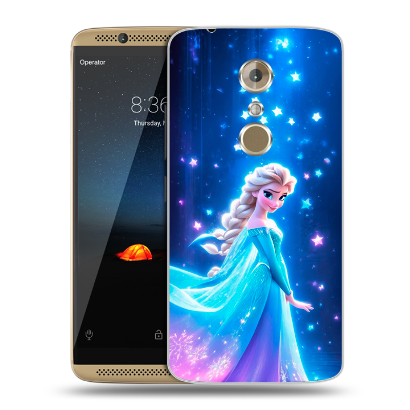 Пластиковый чехол на ZTE Axon 7 с принтом Холодное сердце Frozen Пластиковый чехол на ZTE Axon 7 с принтом Холодное сердце Frozen
