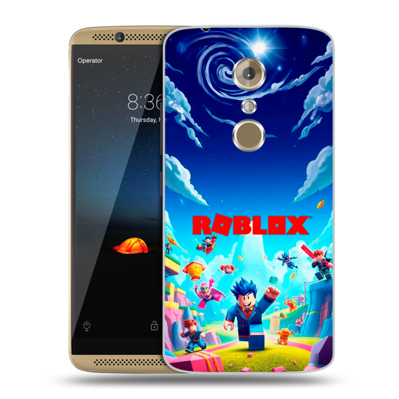 Пластиковый чехол на ZTE Axon 7 с принтом Roblox Роблокс Пластиковый чехол на ZTE Axon 7 с принтом Roblox Роблокс