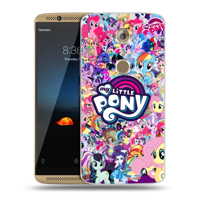 Пластиковый чехол на ZTE Axon 7 с принтом My little pony Дружба чудо Пластиковый чехол на ZTE Axon 7 с принтом My little pony Дружба чудо