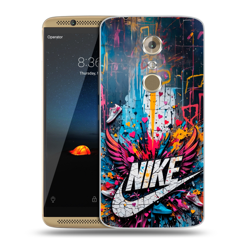 Пластиковый чехол на ZTE Axon 7 с принтом Nike Найк Пластиковый чехол на ZTE Axon 7 с принтом Nike Найк