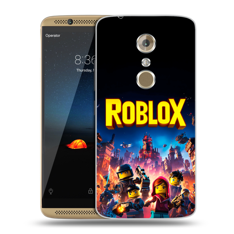 Пластиковый чехол на ZTE Axon 7 с принтом Roblox Роблокс Пластиковый чехол на ZTE Axon 7 с принтом Roblox Роблокс