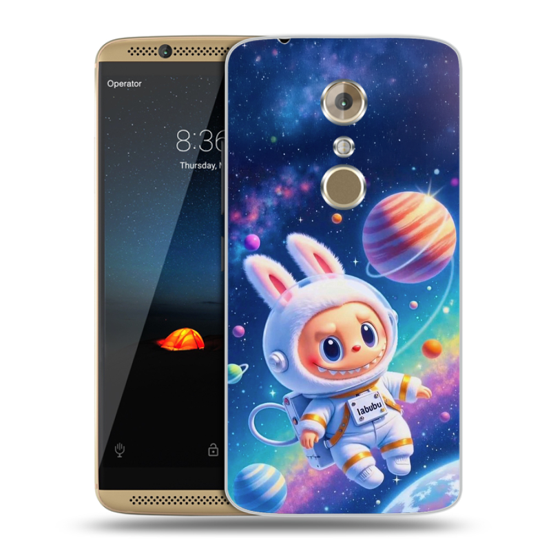 Пластиковый чехол на ZTE Axon 7 с принтом Labubu Лабубу Пластиковый чехол на ZTE Axon 7 с принтом Labubu Лабубу