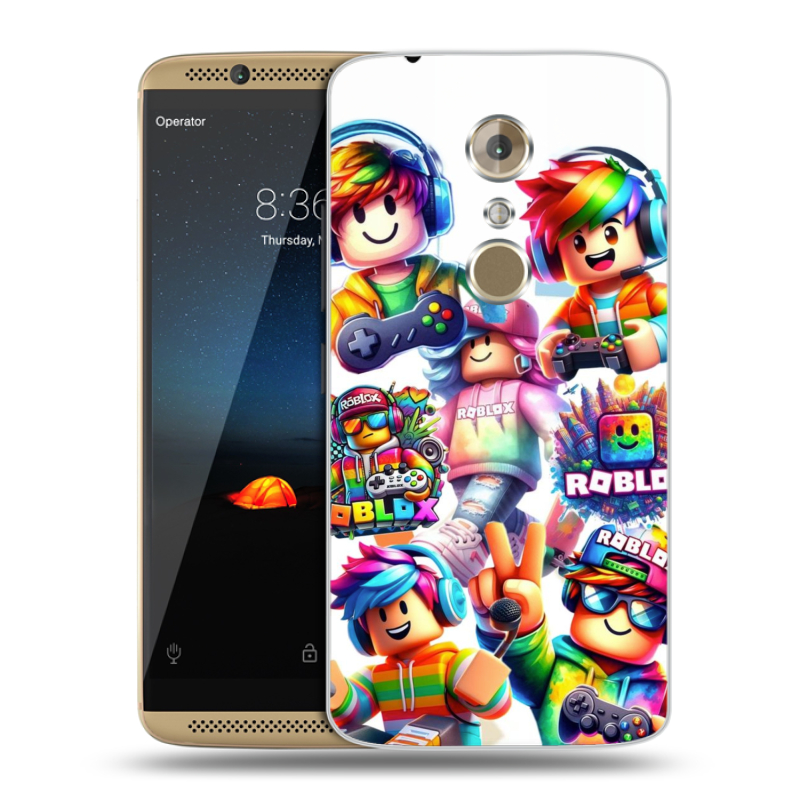 Пластиковый чехол на ZTE Axon 7 с принтом Roblox Роблокс Пластиковый чехол на ZTE Axon 7 с принтом Roblox Роблокс