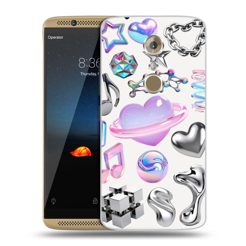 Пластиковый чехол на ZTE Axon 7 с принтом Y2K Пластиковый чехол на ZTE Axon 7 с принтом Y2K