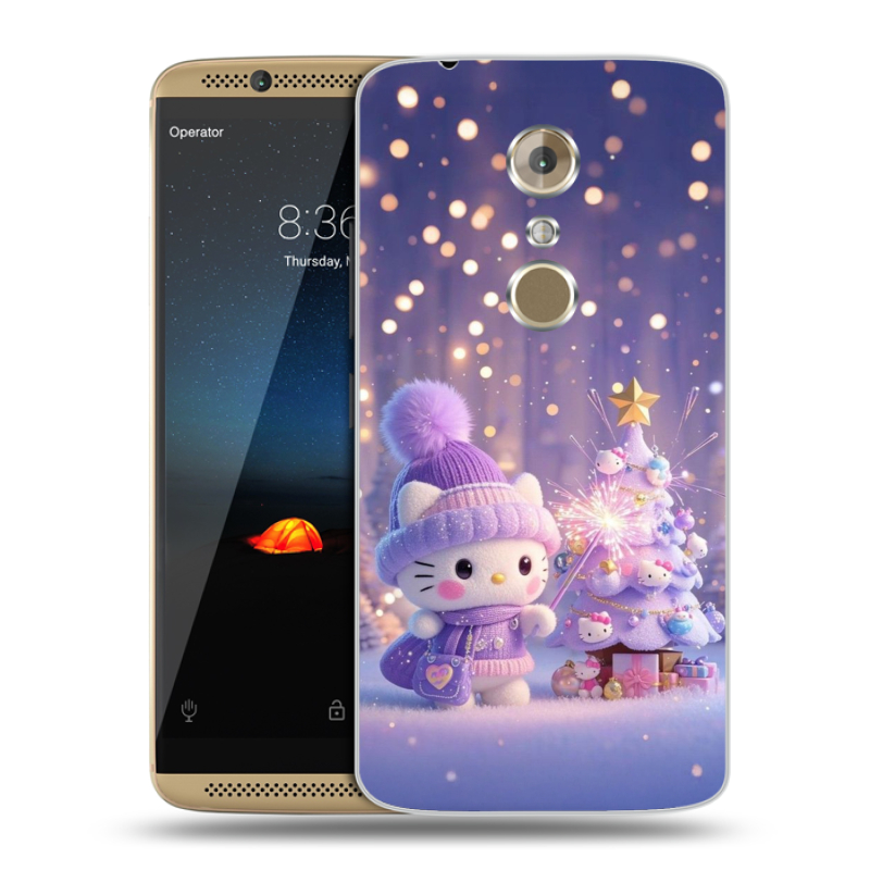 Пластиковый чехол на ZTE Axon 7 с принтом Новый год Пластиковый чехол на ZTE Axon 7 с принтом Новый год
