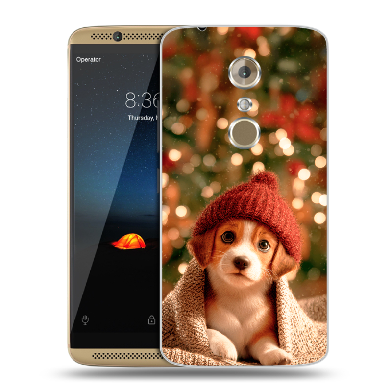 Пластиковый чехол на ZTE Axon 7 с принтом Новый год Пластиковый чехол на ZTE Axon 7 с принтом Новый год