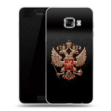 Силиконовый чехол на Samsung Galaxy C5 с принтом Герб России Силиконовый чехол на Samsung Galaxy C5 с принтом Герб России