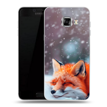 Силиконовый чехол на Samsung Galaxy C5 с принтом лиса