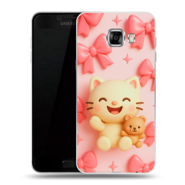 Силиконовый чехол на Samsung Galaxy C5 с принтом для девочек