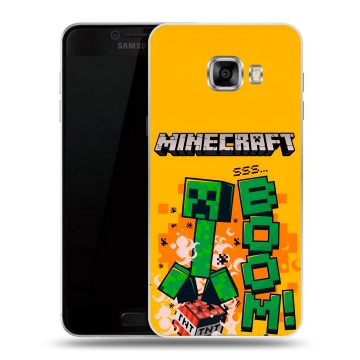 Силиконовый чехол на Samsung Galaxy C5 с принтом Майнкрафт Minecraft Силиконовый чехол на Samsung Galaxy C5 с принтом Майнкрафт Minecraft