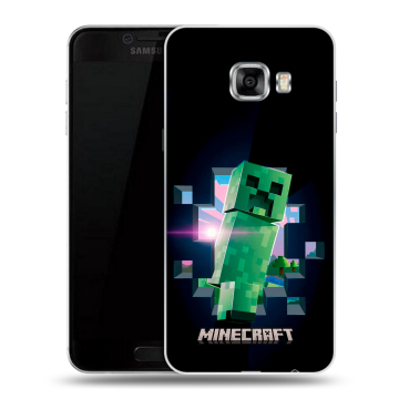 Силиконовый чехол на Samsung Galaxy C5 с принтом Майнкрафт Minecraft Силиконовый чехол на Samsung Galaxy C5 с принтом Майнкрафт Minecraft