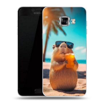Силиконовый чехол на Samsung Galaxy C5 с принтом Капибара Силиконовый чехол на Samsung Galaxy C5 с принтом Капибара