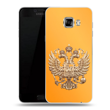 Силиконовый чехол на Samsung Galaxy C5 с принтом Герб Флаг России Силиконовый чехол на Samsung Galaxy C5 с принтом Герб Флаг России
