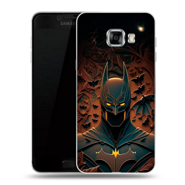 Силиконовый чехол на Samsung Galaxy C5 с принтом Batman Бэтмен Силиконовый чехол на Samsung Galaxy C5 с принтом Batman Бэтмен