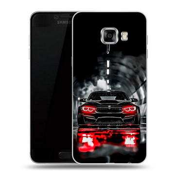 Силиконовый чехол на Samsung Galaxy C5 с принтом BMW БМВ