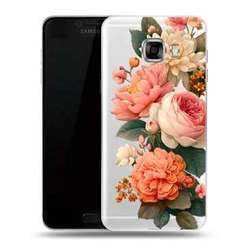 Силиконовый чехол на Samsung Galaxy C5 с принтом цветы Силиконовый чехол на Samsung Galaxy C5 с принтом цветы