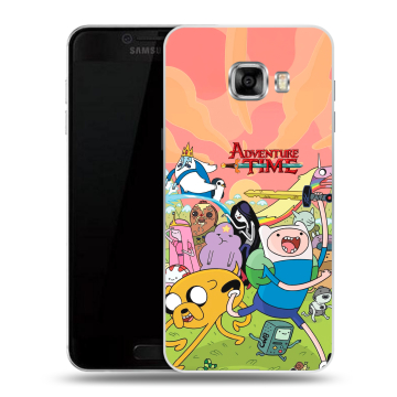 Силиконовый чехол на Samsung Galaxy C5 с принтом Adventure time Время приключений Силиконовый чехол на Samsung Galaxy C5 с принтом Adventure time Время приключений