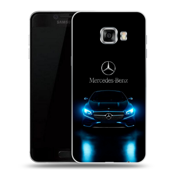 Силиконовый чехол на Samsung Galaxy C5 с принтом Mercedes Мерседес Силиконовый чехол на Samsung Galaxy C5 с принтом Mercedes Мерседес