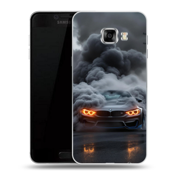 Силиконовый чехол на Samsung Galaxy C5 с принтом BMW БМВ