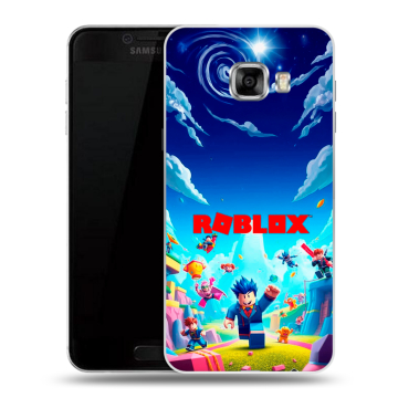 Силиконовый чехол на Samsung Galaxy C5 с принтом Roblox Роблокс