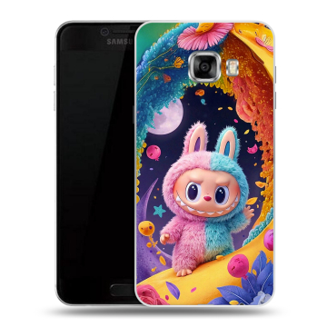 Силиконовый чехол на Samsung Galaxy C5 с принтом Labubu Лабубу