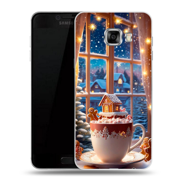 Силиконовый чехол на Samsung Galaxy C5 с принтом Новый год Силиконовый чехол на Samsung Galaxy C5 с принтом Новый год