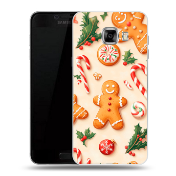 Силиконовый чехол на Samsung Galaxy C5 с принтом Новый год Силиконовый чехол на Samsung Galaxy C5 с принтом Новый год