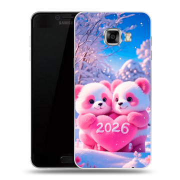 Силиконовый чехол на Samsung Galaxy C5 с принтом Новый год Силиконовый чехол на Samsung Galaxy C5 с принтом Новый год