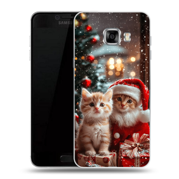 Силиконовый чехол на Samsung Galaxy C5 с принтом Новый год Силиконовый чехол на Samsung Galaxy C5 с принтом Новый год