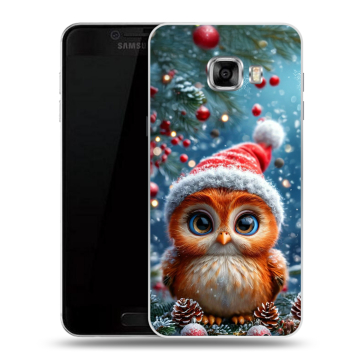 Силиконовый чехол на Samsung Galaxy C5 с принтом Новый год Силиконовый чехол на Samsung Galaxy C5 с принтом Новый год