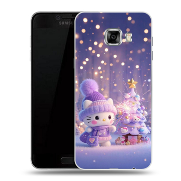 Силиконовый чехол на Samsung Galaxy C5 с принтом Новый год Силиконовый чехол на Samsung Galaxy C5 с принтом Новый год