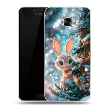 Силиконовый чехол на Samsung Galaxy C5 с принтом Новый год Силиконовый чехол на Samsung Galaxy C5 с принтом Новый год