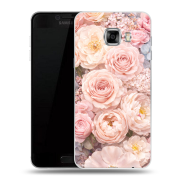 Силиконовый чехол на Samsung Galaxy C5 с принтом женский