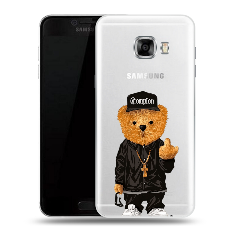 Пластиковый чехол на Samsung Galaxy C5 с принтом Мишка Пластиковый чехол на Samsung Galaxy C5 с принтом Мишка