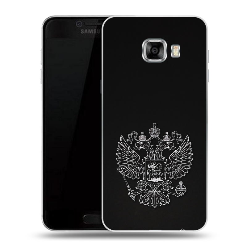Пластиковый чехол на Samsung Galaxy C5 с принтом Герб России Пластиковый чехол на Samsung Galaxy C5 с принтом Герб России