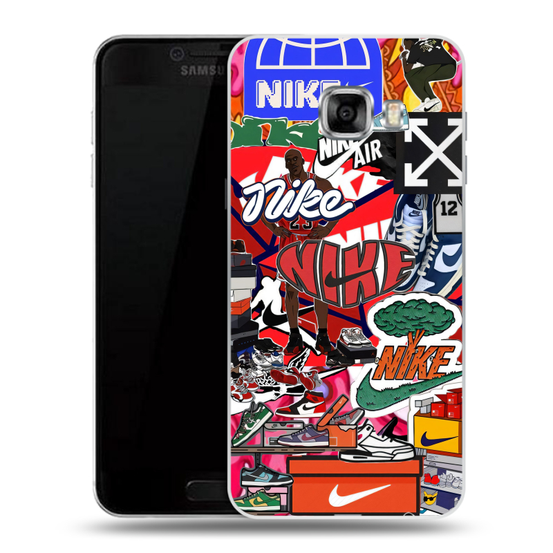 Пластиковый чехол на Samsung Galaxy C5 с принтом Найк Nike яркий Пластиковый чехол на Samsung Galaxy C5 с принтом Найк Nike яркий