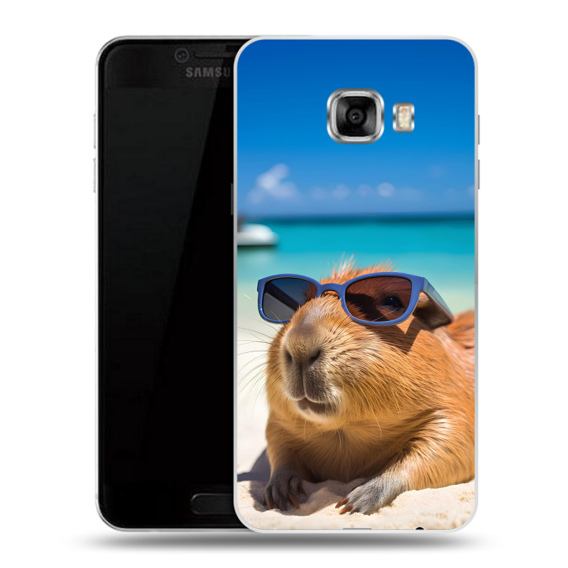 Силиконовый чехол на Samsung Galaxy C5 с принтом Капибара Силиконовый чехол на Samsung Galaxy C5 с принтом Капибара