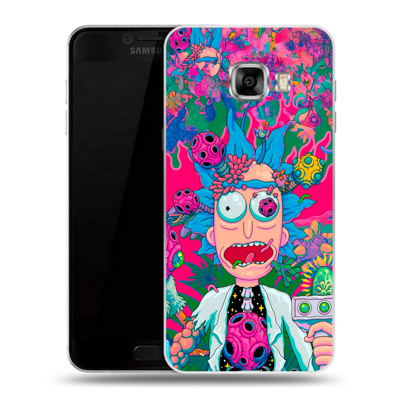 Силиконовый чехол на Samsung Galaxy C5 с принтом Рик и Морти Rick Morty Силиконовый чехол на Samsung Galaxy C5 с принтом Рик и Морти Rick Morty