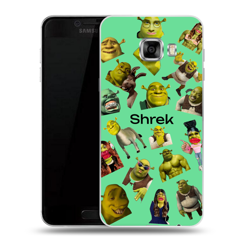Пластиковый чехол на Samsung Galaxy C5 с принтом Шрек Shrek Пластиковый чехол на Samsung Galaxy C5 с принтом Шрек Shrek