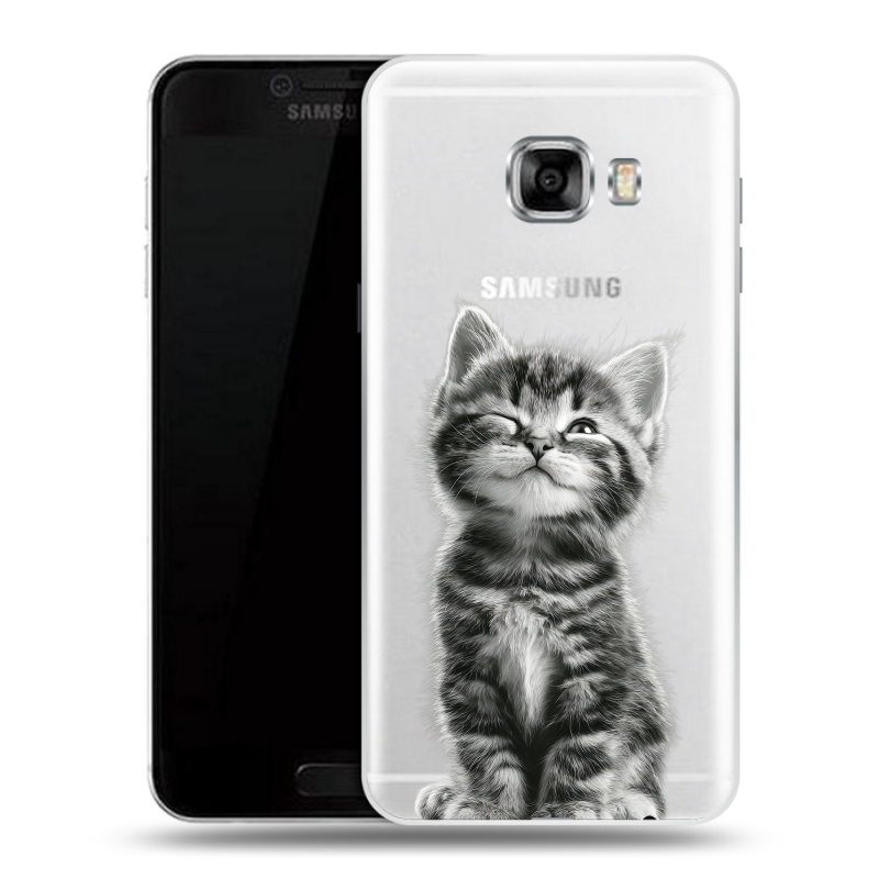 Силиконовый чехол на Samsung Galaxy C5 с принтом Котенок Силиконовый чехол на Samsung Galaxy C5 с принтом Котенок