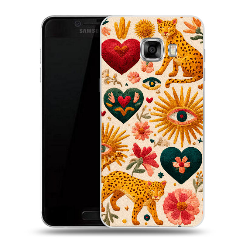 Силиконовый чехол на Samsung Galaxy C5 с принтом Модный принт Силиконовый чехол на Samsung Galaxy C5 с принтом Модный принт